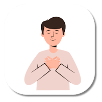 a man with his hands folded in prayer