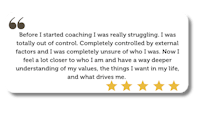 a review of a coach with a star rating