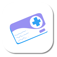 a medical card icon on a white background